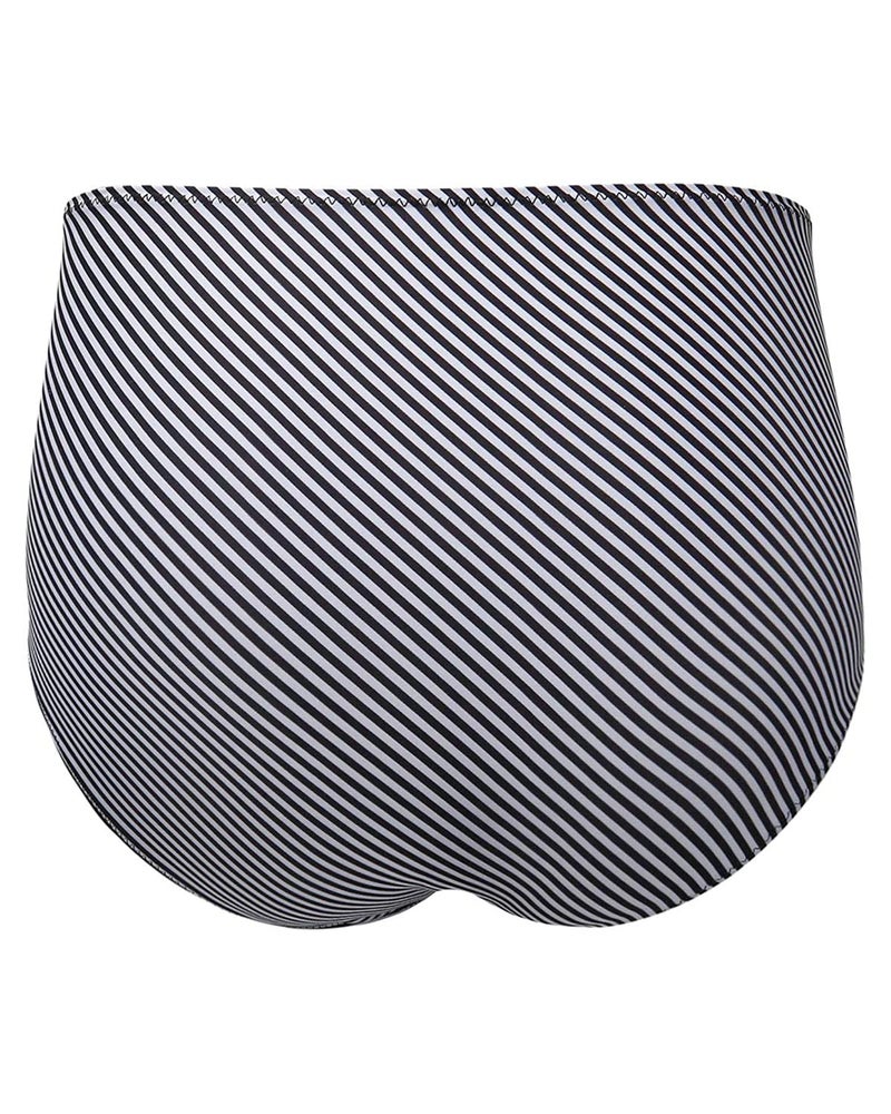 Tempt Me Women Retro High Waist Bikini Bottom Stripe Ruched Swim Brief Bottom XL - Image 3